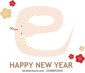 Snake Zeichenillustrationsmaterial für Neujahrskarten
