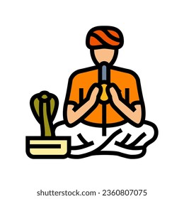 snake charmer animal color icon vector. snake charmer animal sign. isolated symbol illustration