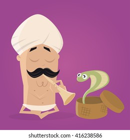 snake charmer cartoon clipart