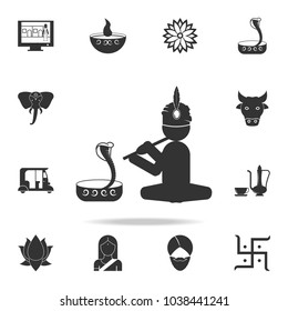 snake charmer icon. Detailed set of Indian Culture icons. Premium quality graphic design. One of the collection icons for websites, web design, mobile app on white background