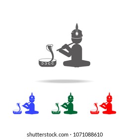 snake charmer icon. Elements of Indian culture multi colored icons. Premium quality graphic design icon. Simple icon for websites, web design, mobile app, info graphics on white background