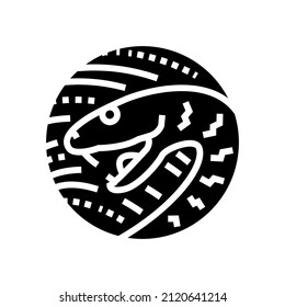 snake chinese horoscope animal glyph icon vector. snake chinese horoscope animal sign. isolated contour symbol black illustration