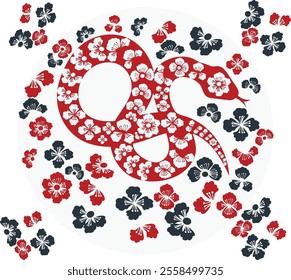 snake chinese new year vector illustration