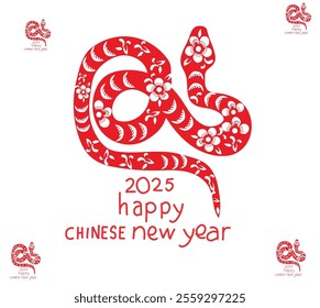 snake chinese new year vector illustration