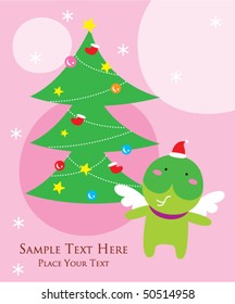 snake christmas greeting card