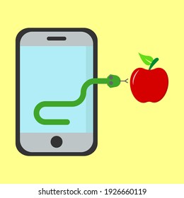 snake classic game of vector illustration 
