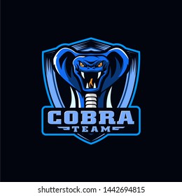 Snake Cobra esport gaming team mascot logo template vector