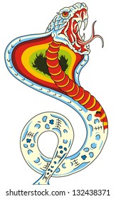 Snake, Cobra in the form of a tattoo
