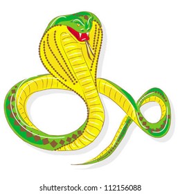 snake cobra, isolated on white background vector