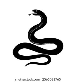 Snake cobra selotte vector design balck