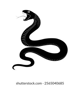 Snake cobra selotte vector design balck