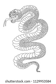 snake cobra tattoo style Cobra vector. Cobra snake with mouth open.gold Snake illustration.