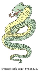 snake cobra tattoo style Cobra vector. king Cobra snake with mouth open.Snake cobra illustration.