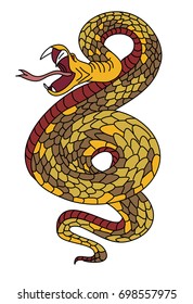 snake cobra tattoo style Cobra vector. king Cobra snake with mouth open.Snake cobra illustration.