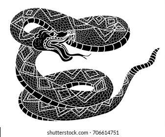 snake cobra tattoo style Cobra vector. king Cobra snake with mouth open.Snake cobra illustration.Rattlesnake vector.