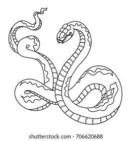 snake cobra tattoo style Cobra vector. king Cobra snake with mouth open.Snake cobra illustration.