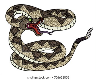 snake cobra tattoo style Cobra vector. king Cobra snake with mouth open.Snake cobra illustration.Rattlesnake vector.