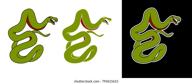 snake cobra tattoo style Cobra vector.Snake cobra illustration.Rattlesnake vector.