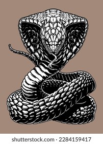 Snake Cobra tattoo vector illustration