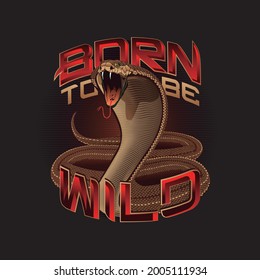 Snake. Cobra. Vector hand drawn illustration of snake in engraving technique isolated on white background. Occult poster, t-shirt print, cover.
