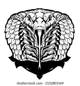 Snake cobra vector illustration logo