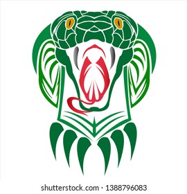 Snake Cobra Vector Venomous Reptile Deadly Stock Vector (Royalty Free ...