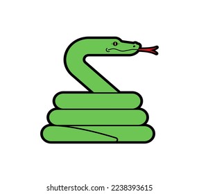 Snake coiled isolated. serpent icon sign. Vector illustration