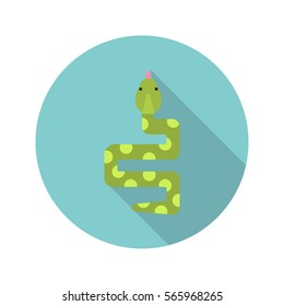 Snake color flat icon