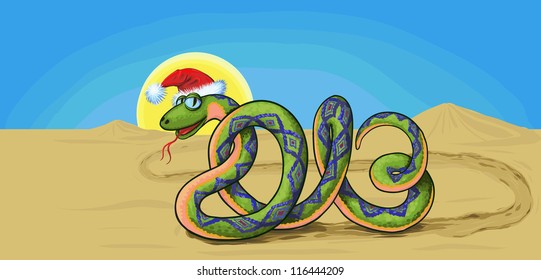 snake crawling through the desert, which is similar to the number in 2013