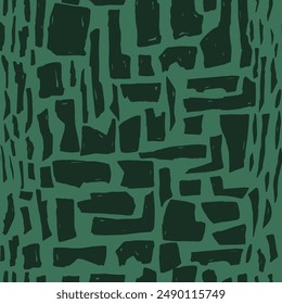 Snake or crocodile skin seamless pattern in green color 