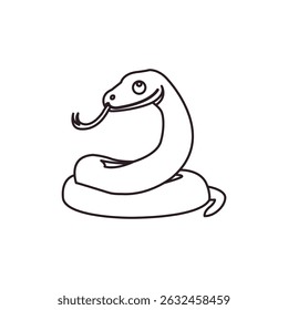 cobra animal bonito réptil vetor verde símbolo ícone ícone emoji ilustração
