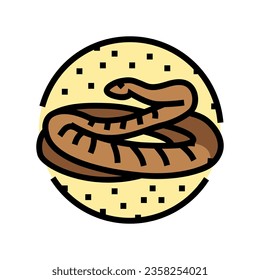 snake desert animal color icon vector. snake desert animal sign. isolated symbol illustration