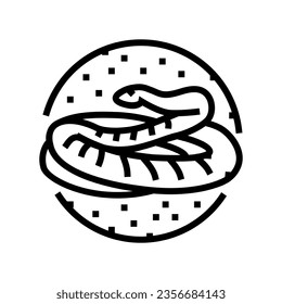 snake desert animal line icon vector. snake desert animal sign. isolated contour symbol black illustration