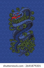 A SNAKE DESIGN WITH SNAKE SKIN TEXTURE
