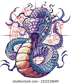 The snake design for t-shirt / merchandise