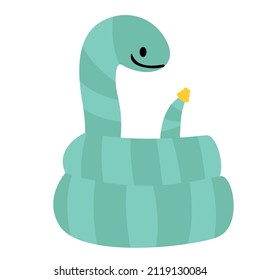 snake digital vector image on white background