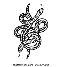 Snake Doodle Illustration Traditional Tattoo Vector Stock Vector ...