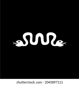 
Snake with Double Head Naive Illustration. Vector Illustration