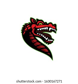 snake dragon mascot logo design vector