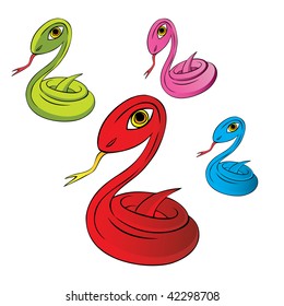 snake drawing vector