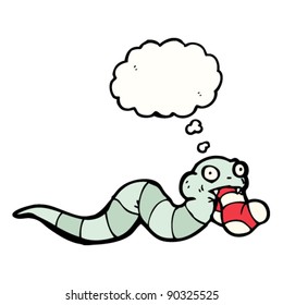 snake eating sock cartoon
