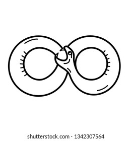 A snake eating its tail icon.