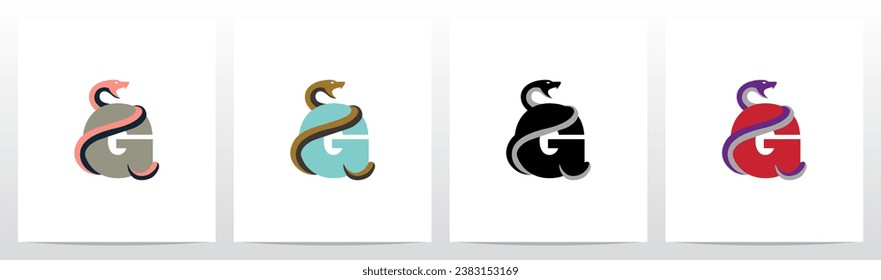 Snake Encircling Letter Logo Design G