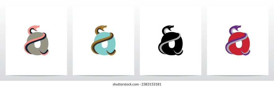 Snake Encircling Letter Logo Design O