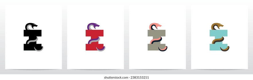 Snake Encircling Letter Logo Design I