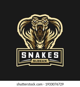 snake esport and mascot logo