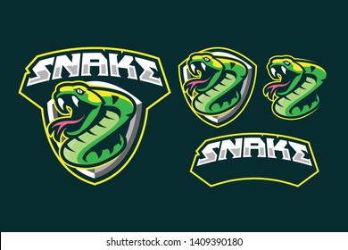 Snake E-sport / Sport Style Mascot Logo Design