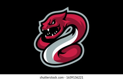 Snake Esports Mascot Logo Design