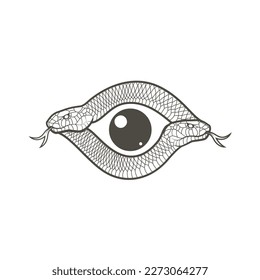 Snake eye symbol logo design