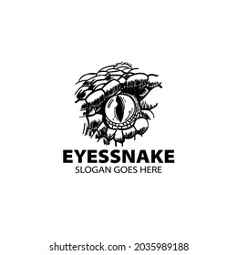 snake eyes hand drawn design vector